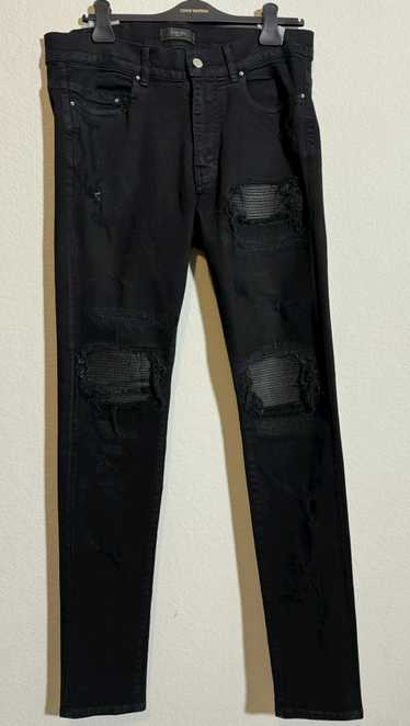 Amiri Leather Patch MX1 Distressed Jeans