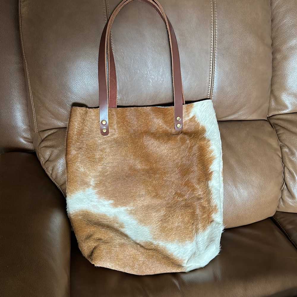 Authentic Cowhide Handmade Tote - image 1