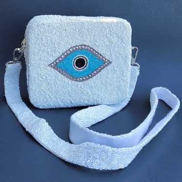 Tiana New York Hand Beaded Eye Crossbody Bag