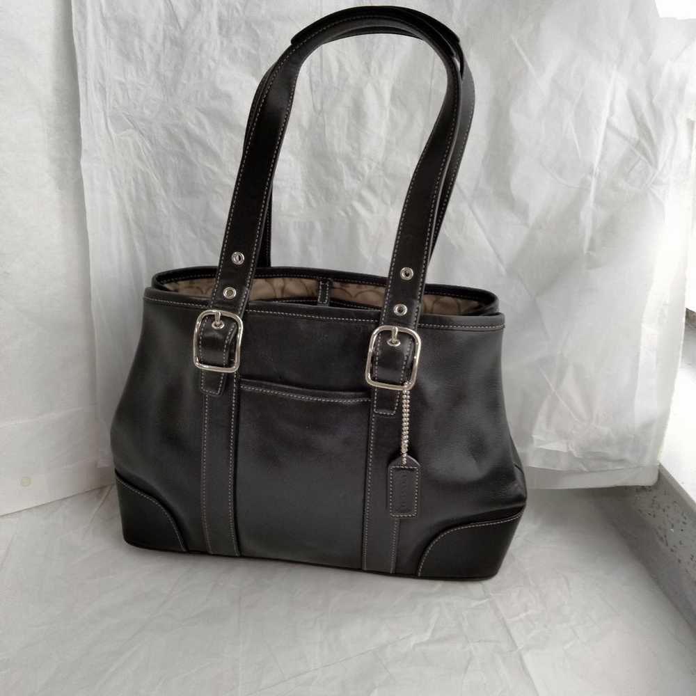 Coach Hampton Black Leather purse 7588 Retro - image 10