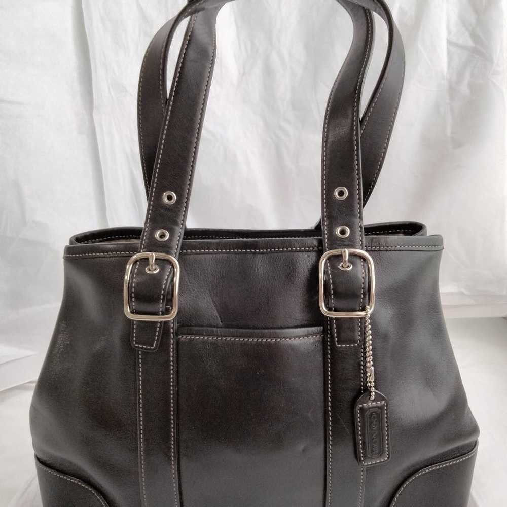 Coach Hampton Black Leather purse 7588 Retro - image 11