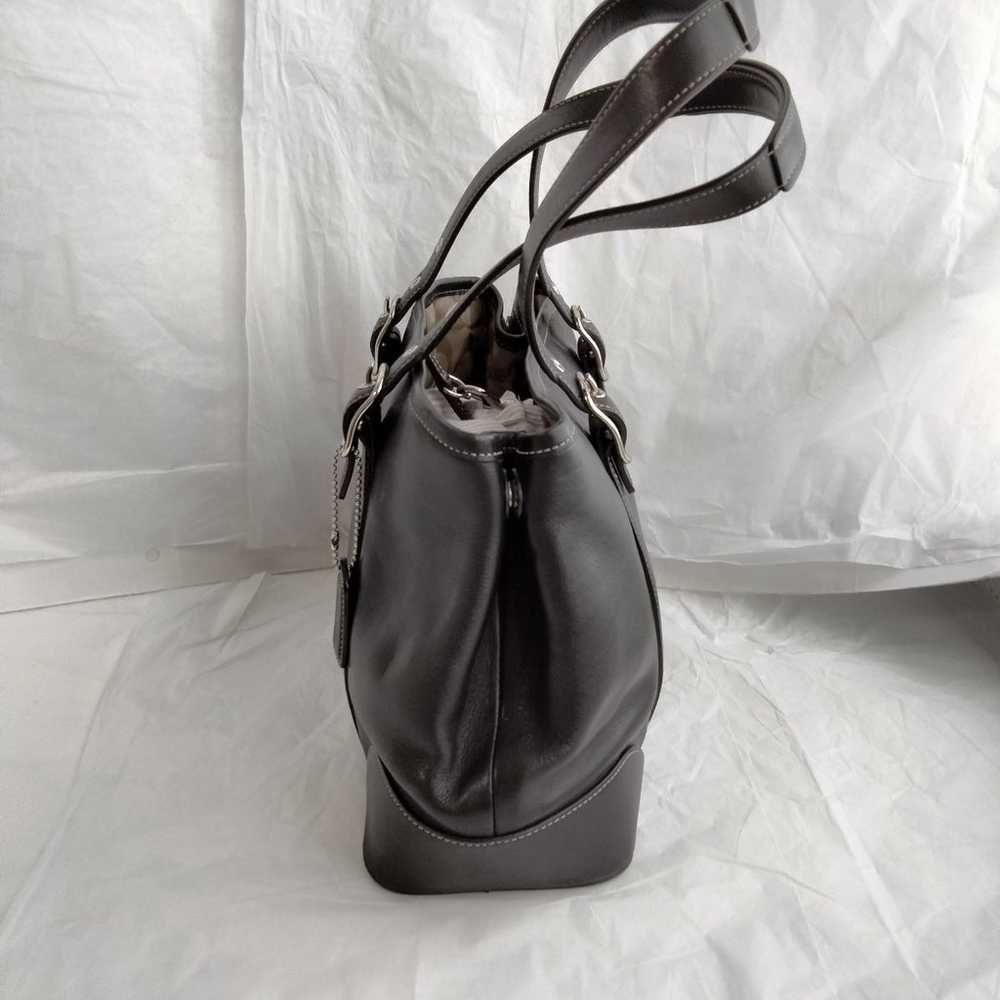 Coach Hampton Black Leather purse 7588 Retro - image 7