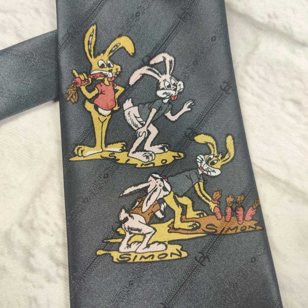 Other Simon Mens tie necktie cartoon rabbit bunny… - image 2
