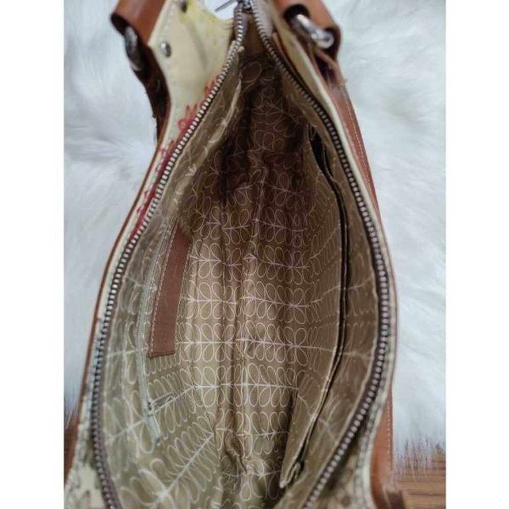 Orla Kiely London 100% Cotton/Leather Shoulder Bag - image 5