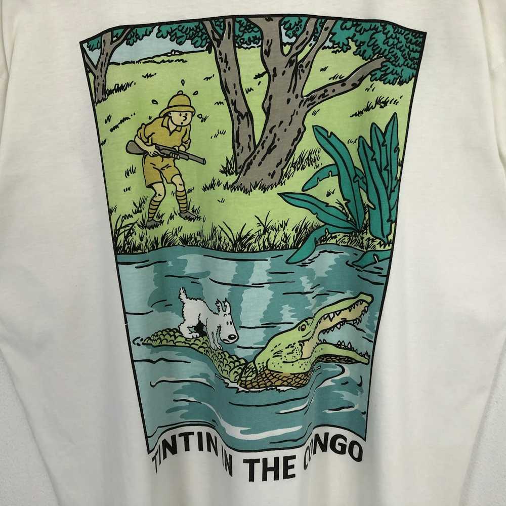 Movie × Vintage Vintage TinTin In The Congo Tshirt - image 2