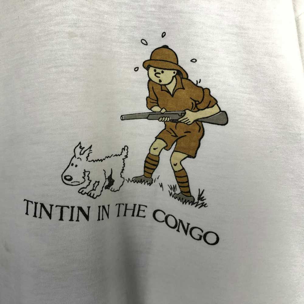 Movie × Vintage Vintage TinTin In The Congo Tshirt - image 4