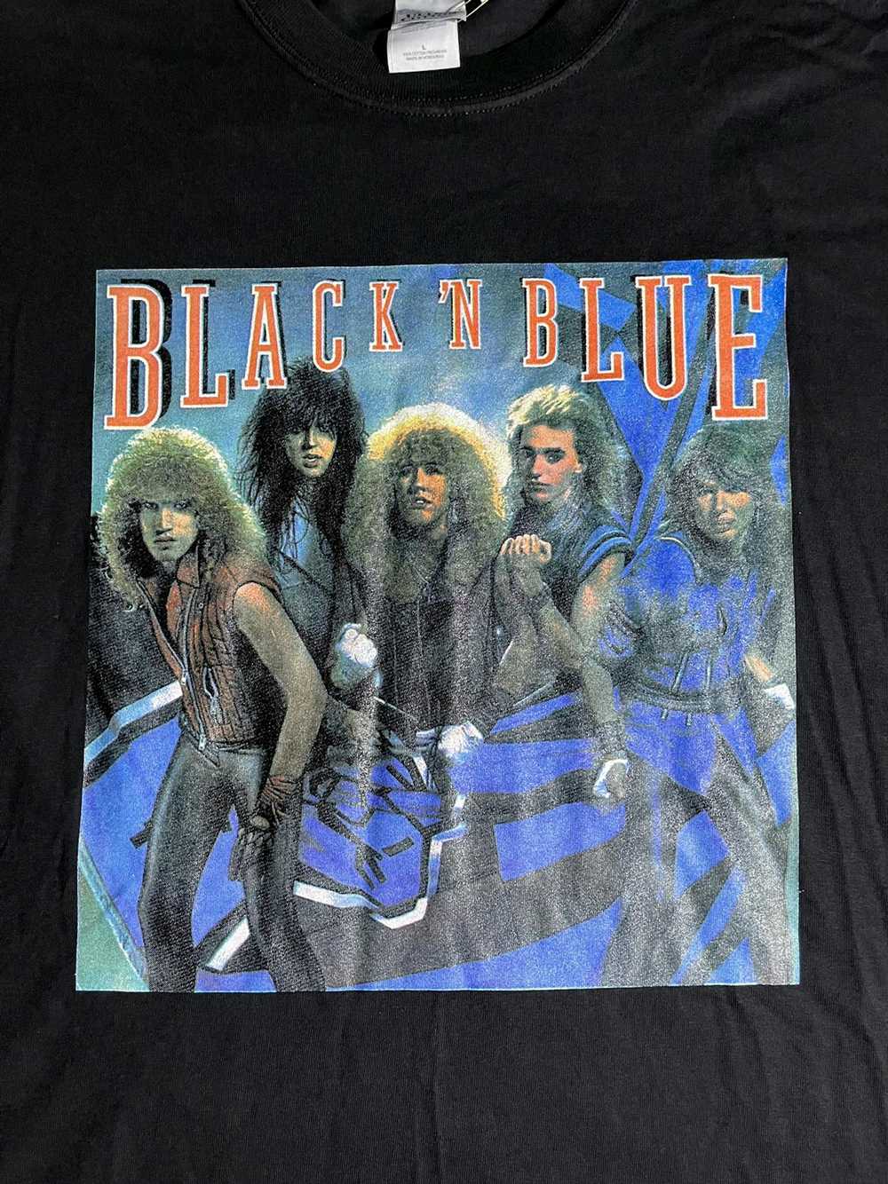 Band Tees × Gildan Black and Blue Band T-shirt 84… - image 2