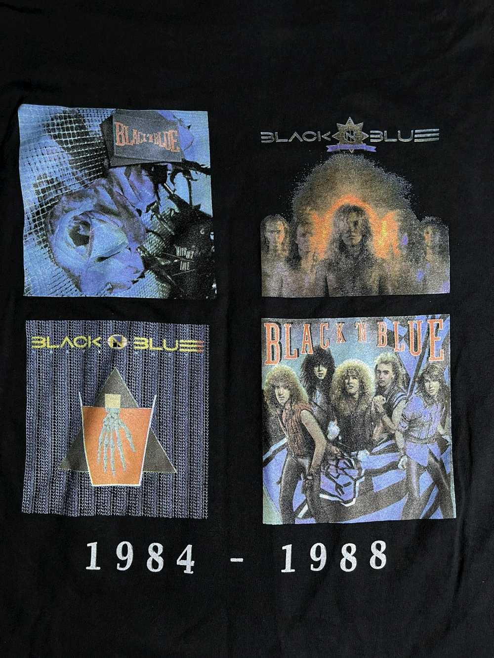 Band Tees × Gildan Black and Blue Band T-shirt 84… - image 5