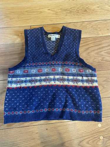 Eddie Bauer × Vintage Vintage blue sweater vest
