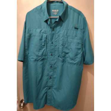 Reel Legends, Shirts, Reel Legends Shirt Mens Medium Blue Short Sleeve  Button Front Outdoor Fishing
