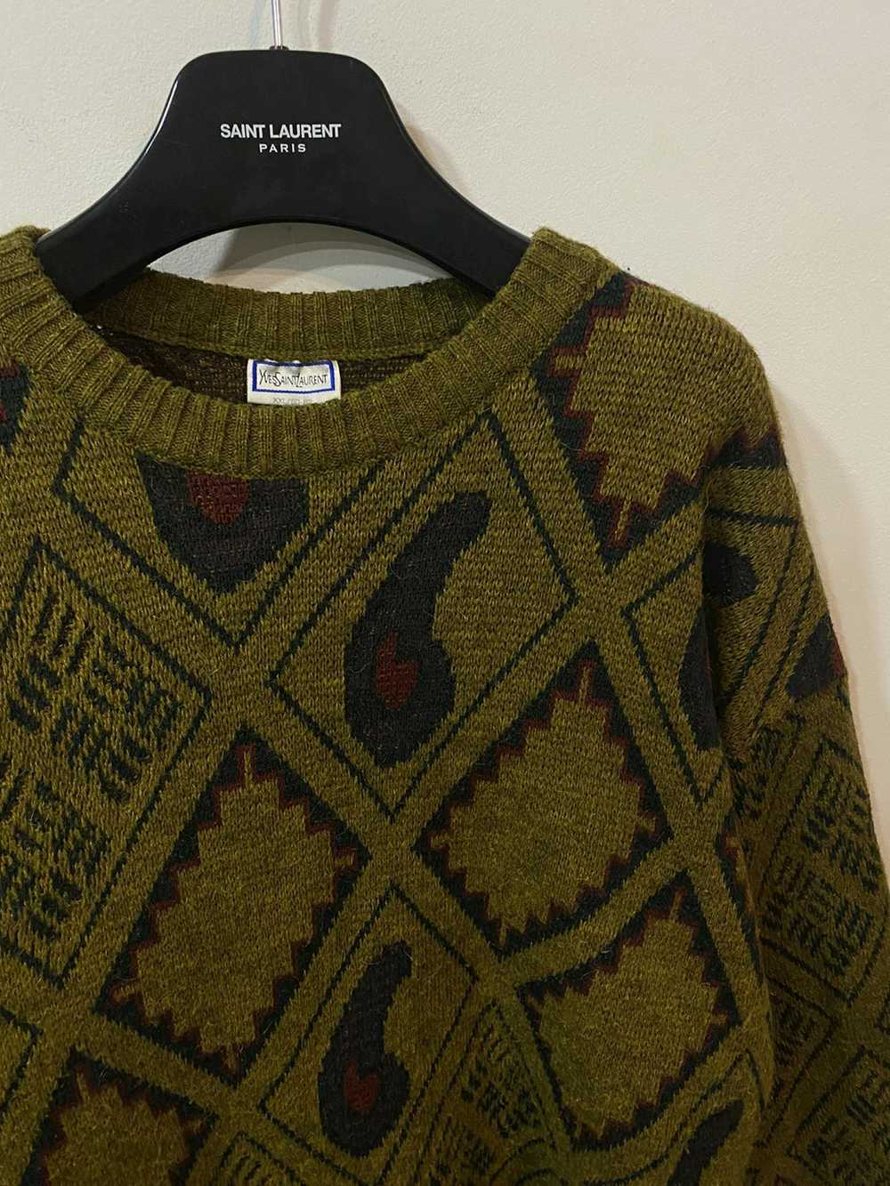Vintage × Yves Saint Laurent Wool 90’s YSL Sweate… - image 4