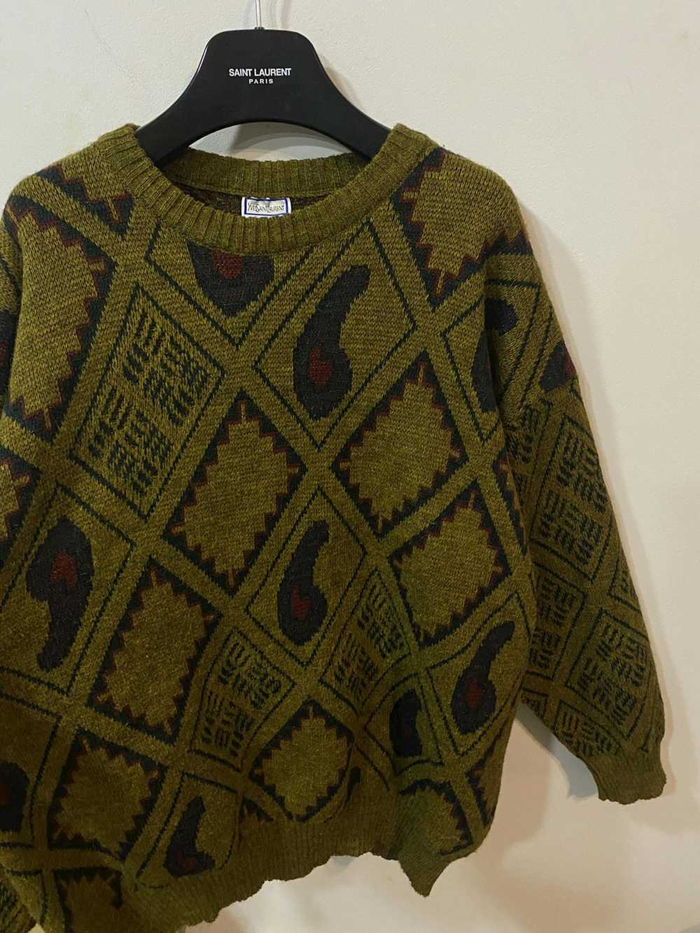 Vintage × Yves Saint Laurent Wool 90’s YSL Sweate… - image 5
