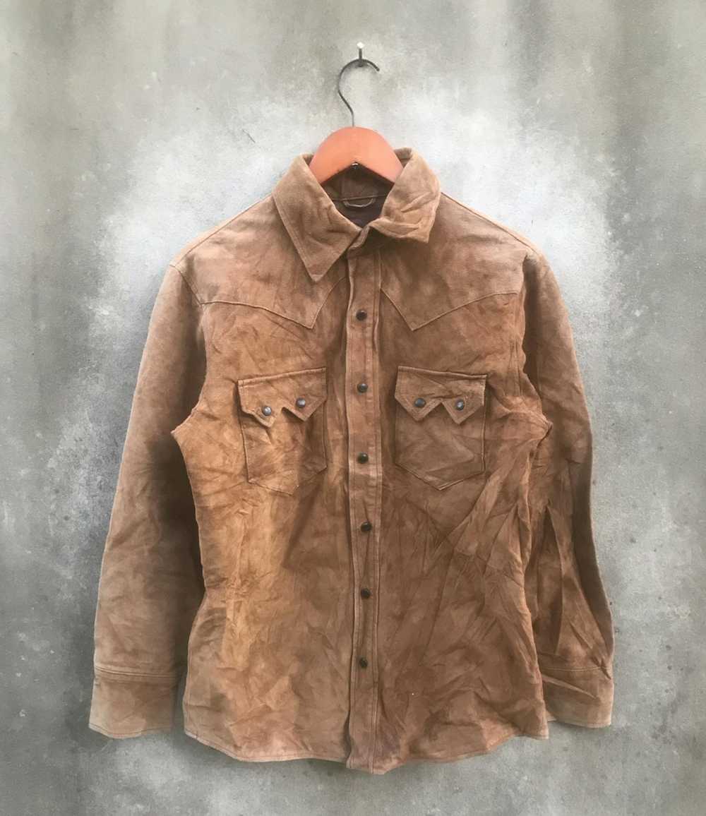 Flannel × Jungles × Leather Jacket Vtg Jungle Sto… - image 1