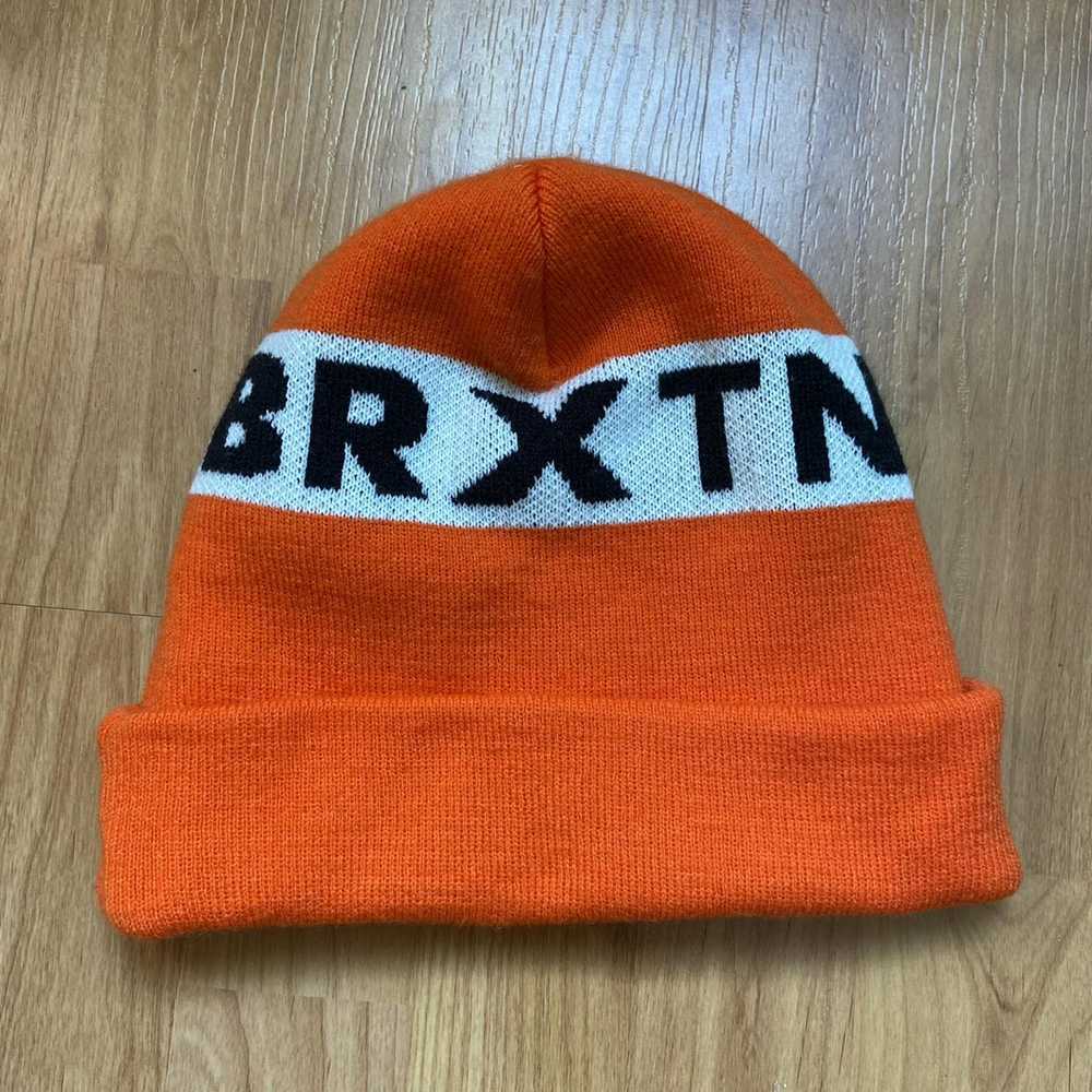 Brixton Brixton Men’s Brxtn Logo Orange Beanie On… - image 1
