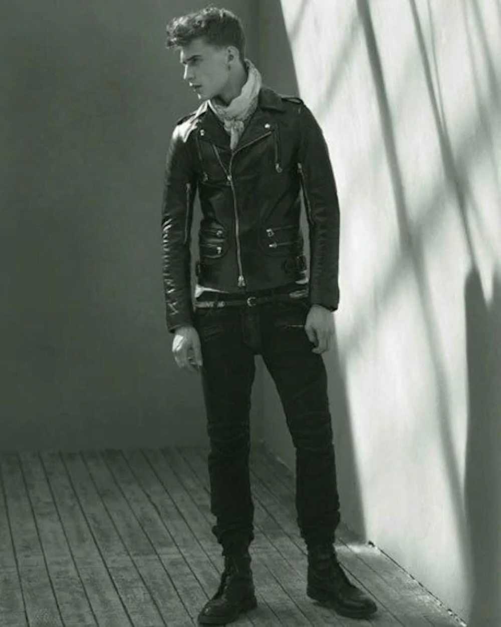 Balmain AW10 shearling perfecto leather jacket - image 10