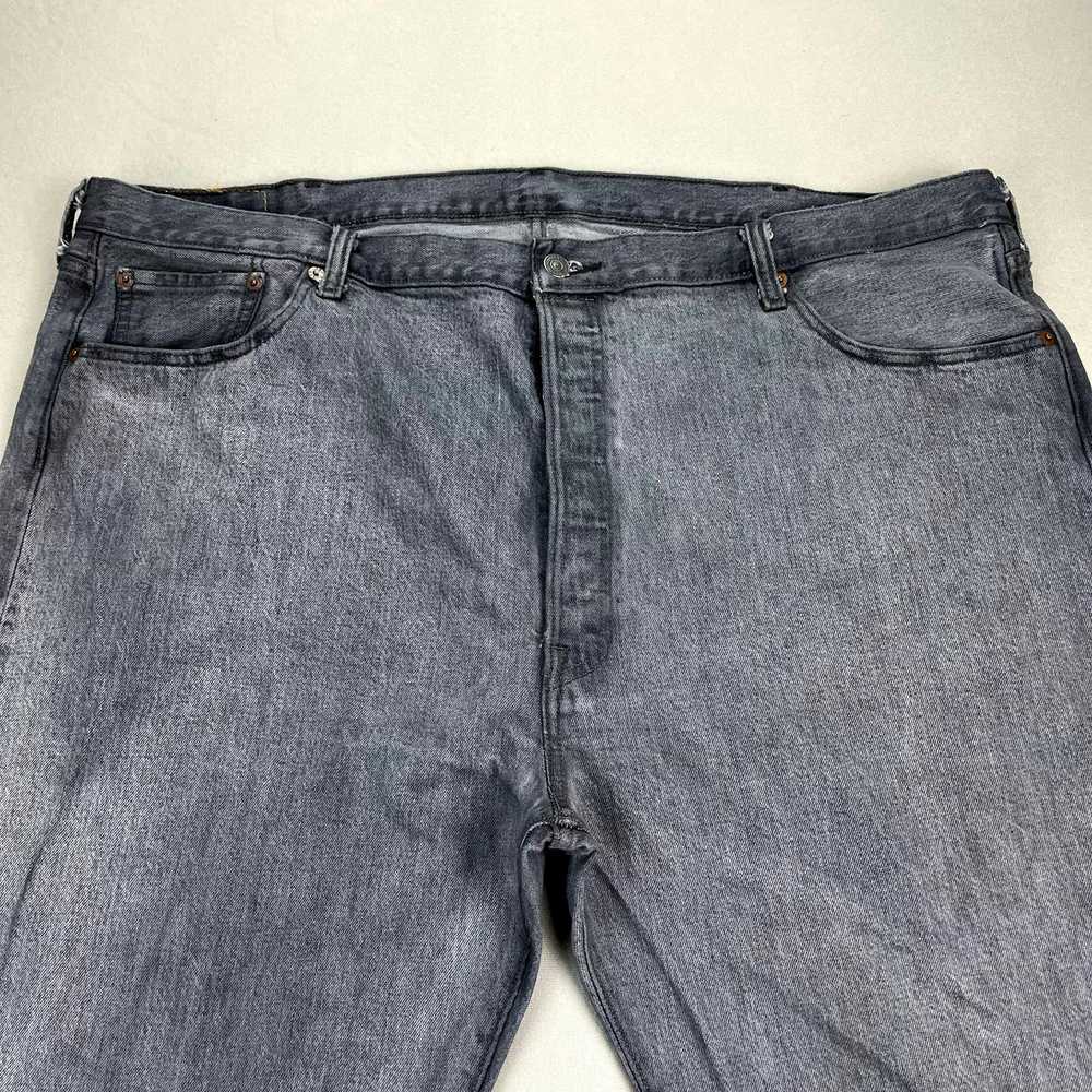 Levi's Levis 501 Jeans 44x32 Gray Denim Original … - image 5
