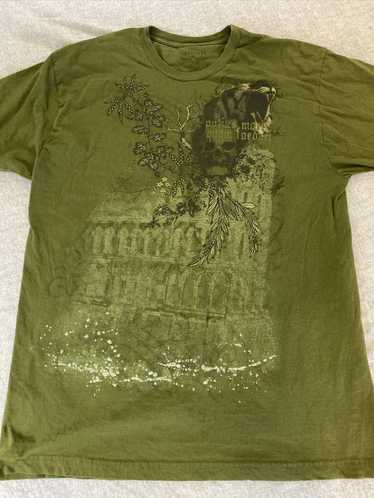 Structure Structure Shirt Mens Large Green Skull Y
