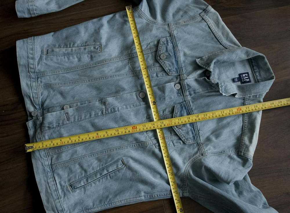 Gap × Streetwear Gap Denim Jacket Distressed Size… - image 7