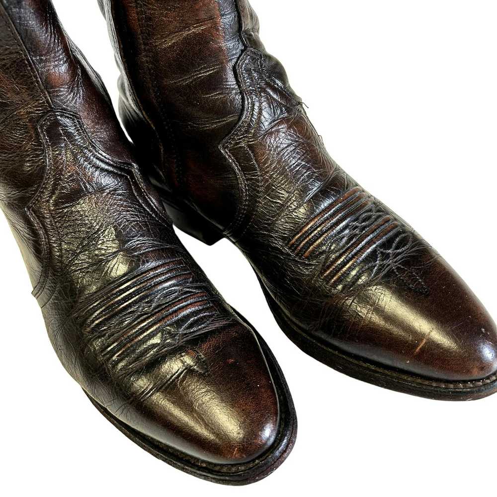 Unkwn 60's WHISKEY GOAT SKIN Cowboy Western Leath… - image 9