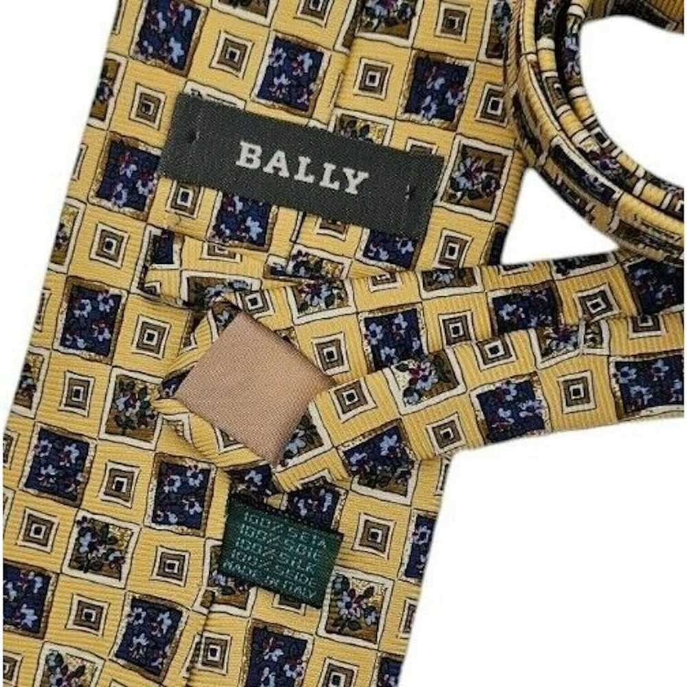 Bally BALLY Geometric Floral Silk Tie ITALY 59"/ … - image 2