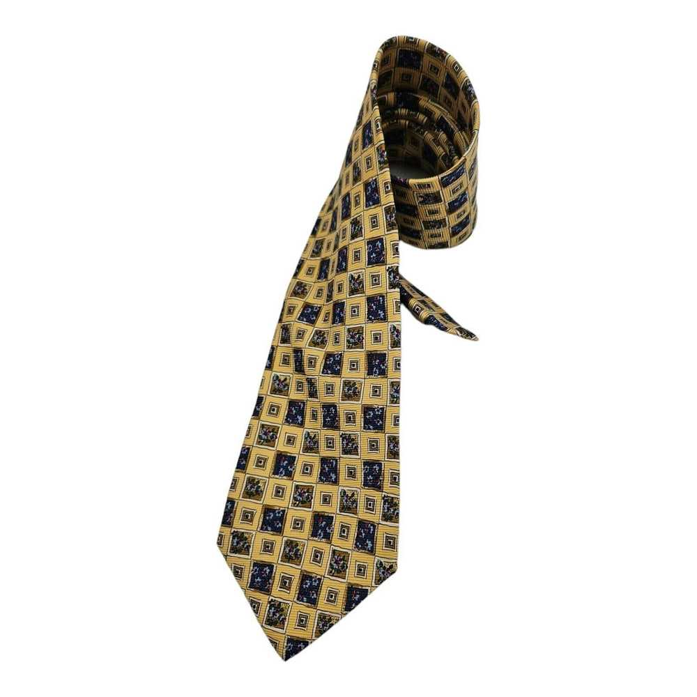 Bally BALLY Geometric Floral Silk Tie ITALY 59"/ … - image 3