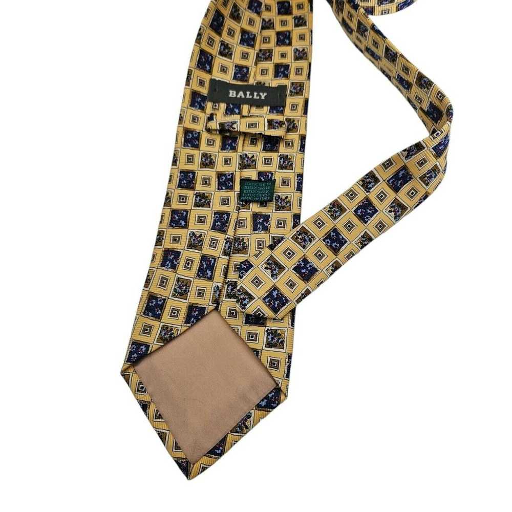 Bally BALLY Geometric Floral Silk Tie ITALY 59"/ … - image 4