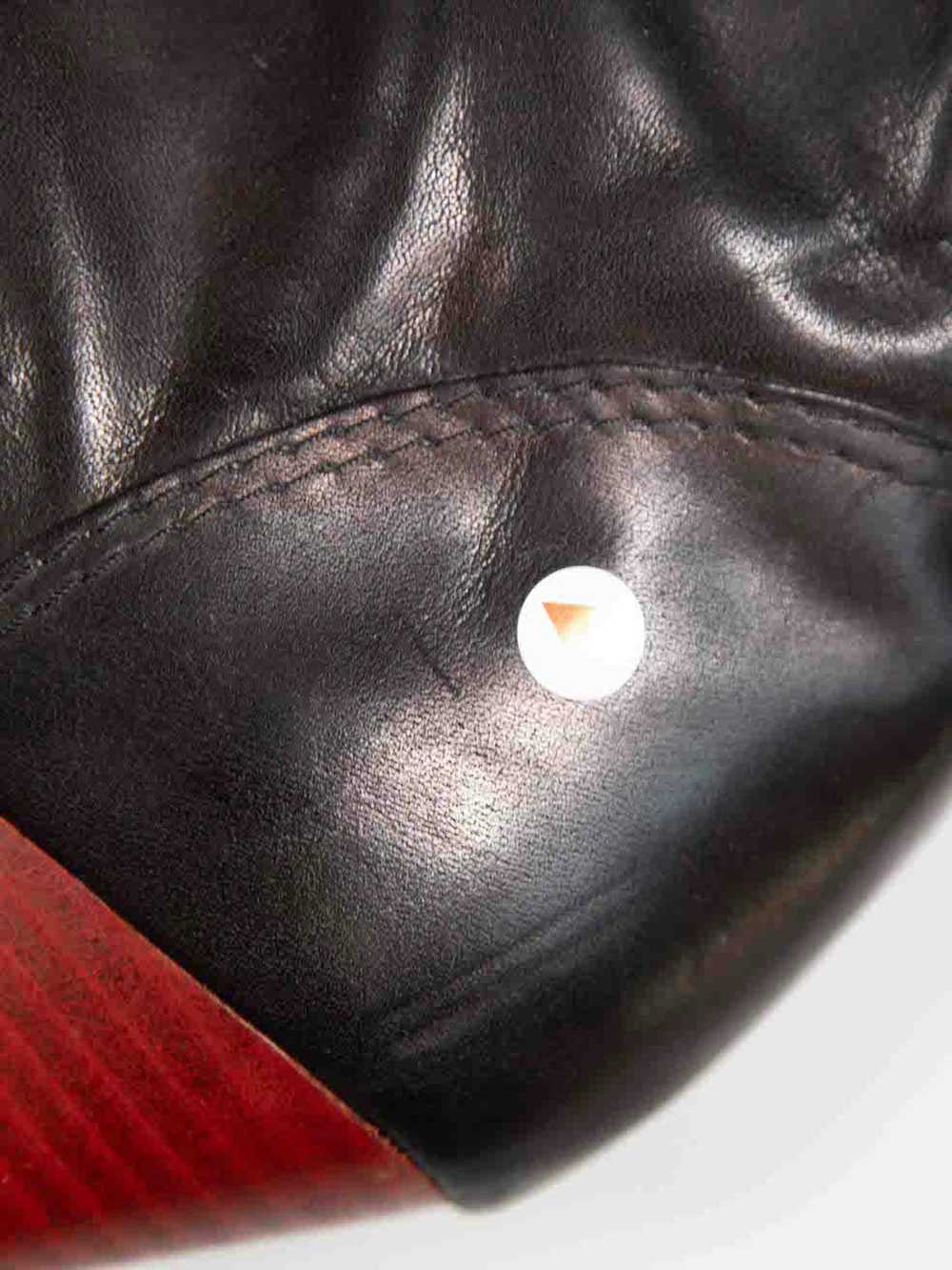 Yohji Yamamoto Black Leather Laced Platform Boots - image 10