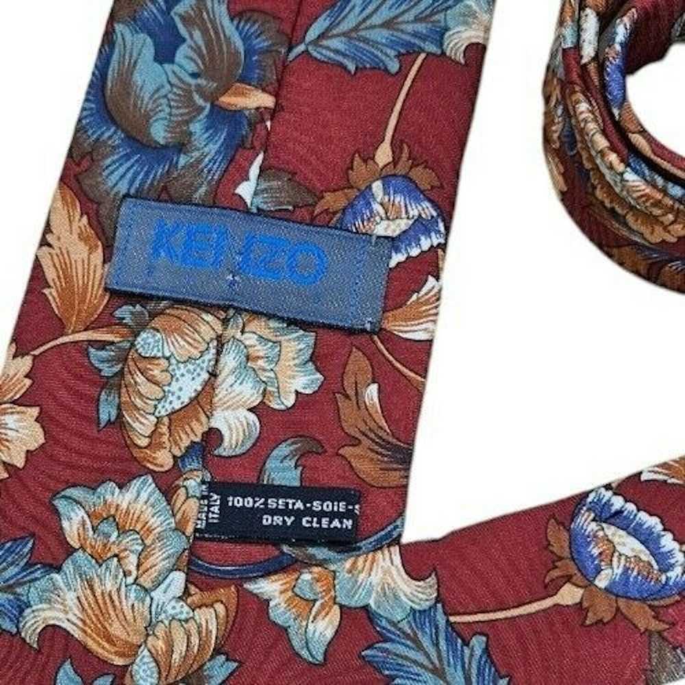 Kenzo KENZO PARIS Floral Silk Tie ITALY 57"/ 3.5"… - image 2