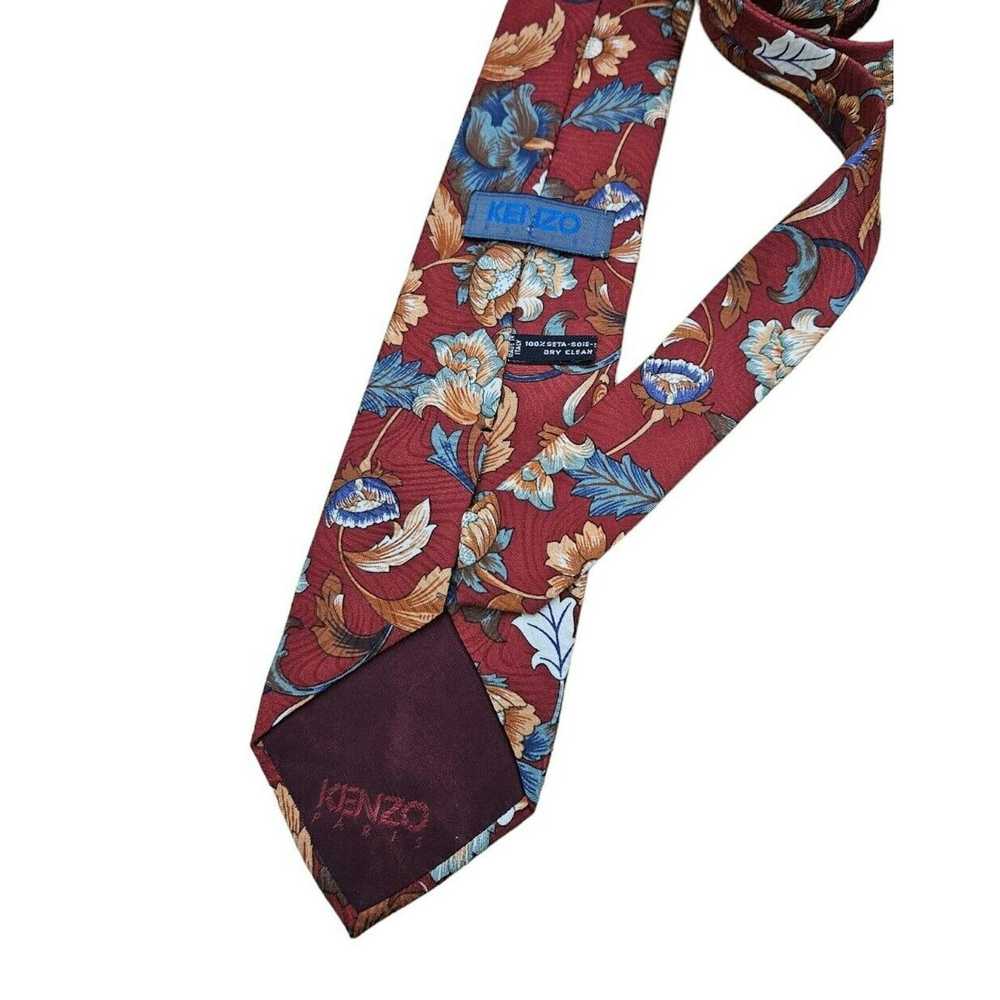 Kenzo KENZO PARIS Floral Silk Tie ITALY 57"/ 3.5"… - image 4