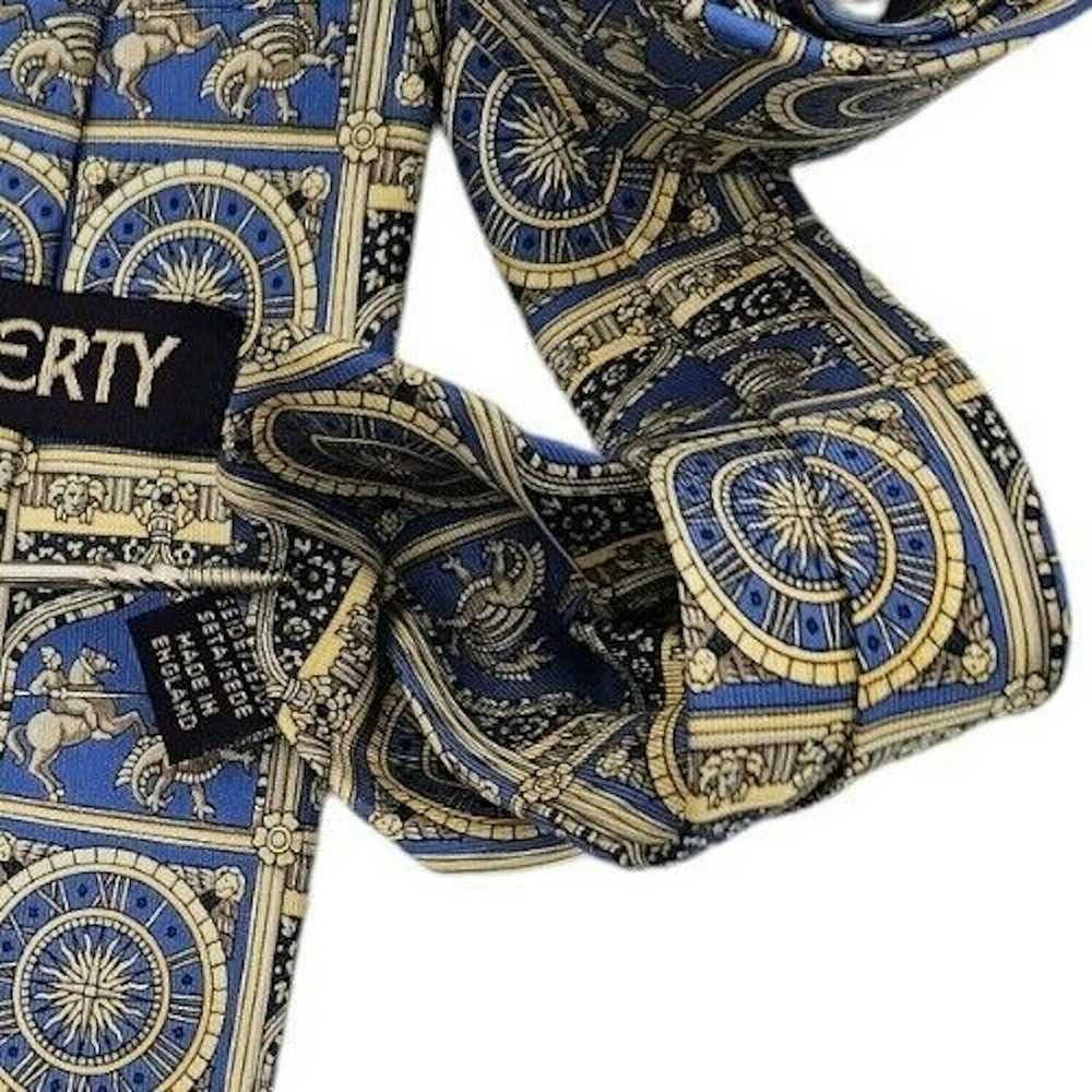 Liberty LIBERTY Geometric Art Silk Tie ENGLAND 58… - image 2