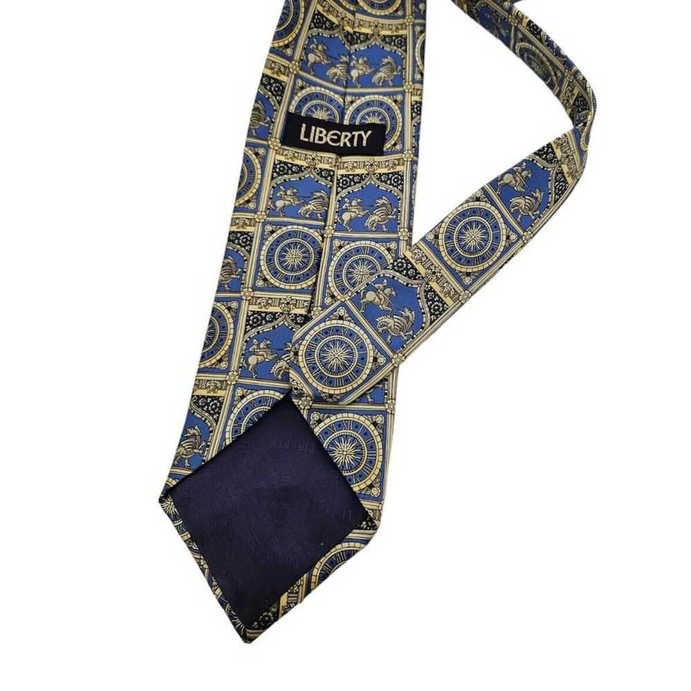 Liberty LIBERTY Geometric Art Silk Tie ENGLAND 58… - image 4