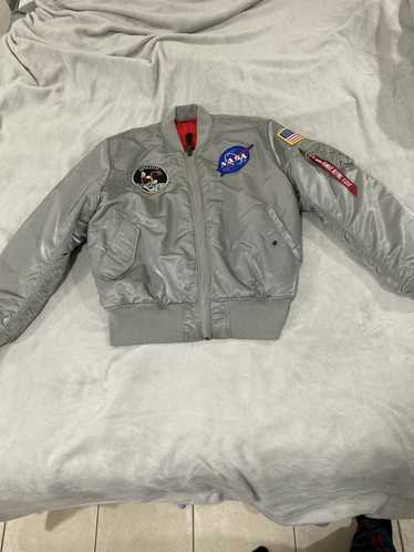 Alpha Industries Gray nasa bomber jacket