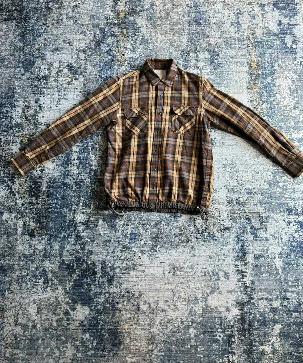 Sacai Sacai Draw Cord Check Flannel Shirt - image 1