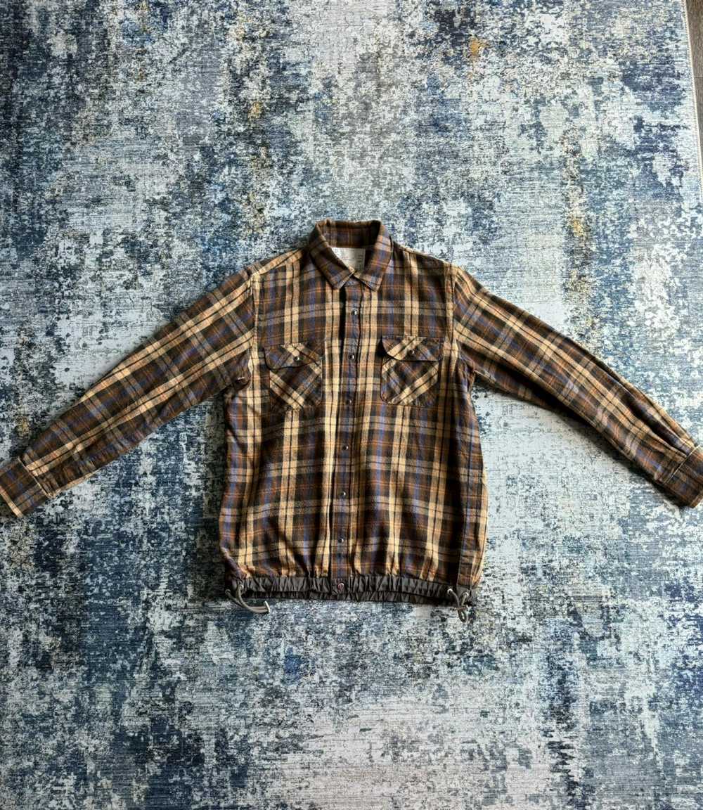 Sacai Sacai Draw Cord Check Flannel Shirt - image 2