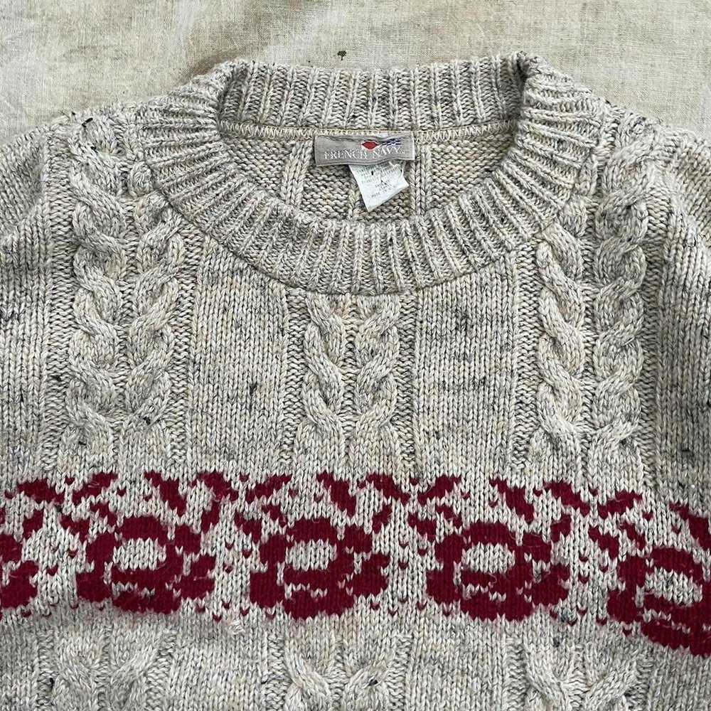 Coloured Cable Knit Sweater × Made In Usa × Vinta… - image 3