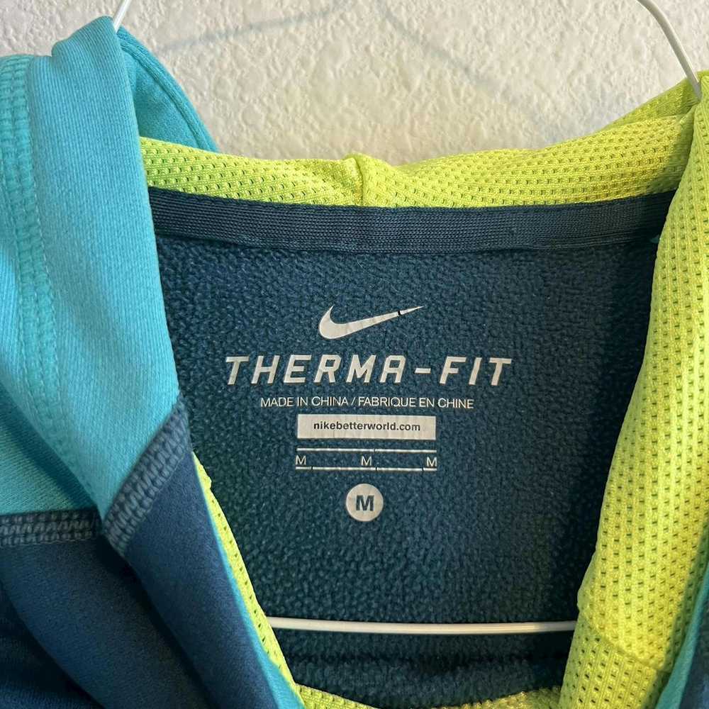 Nike Nike Therma Fit Blue And Neon Hoodie - image 3