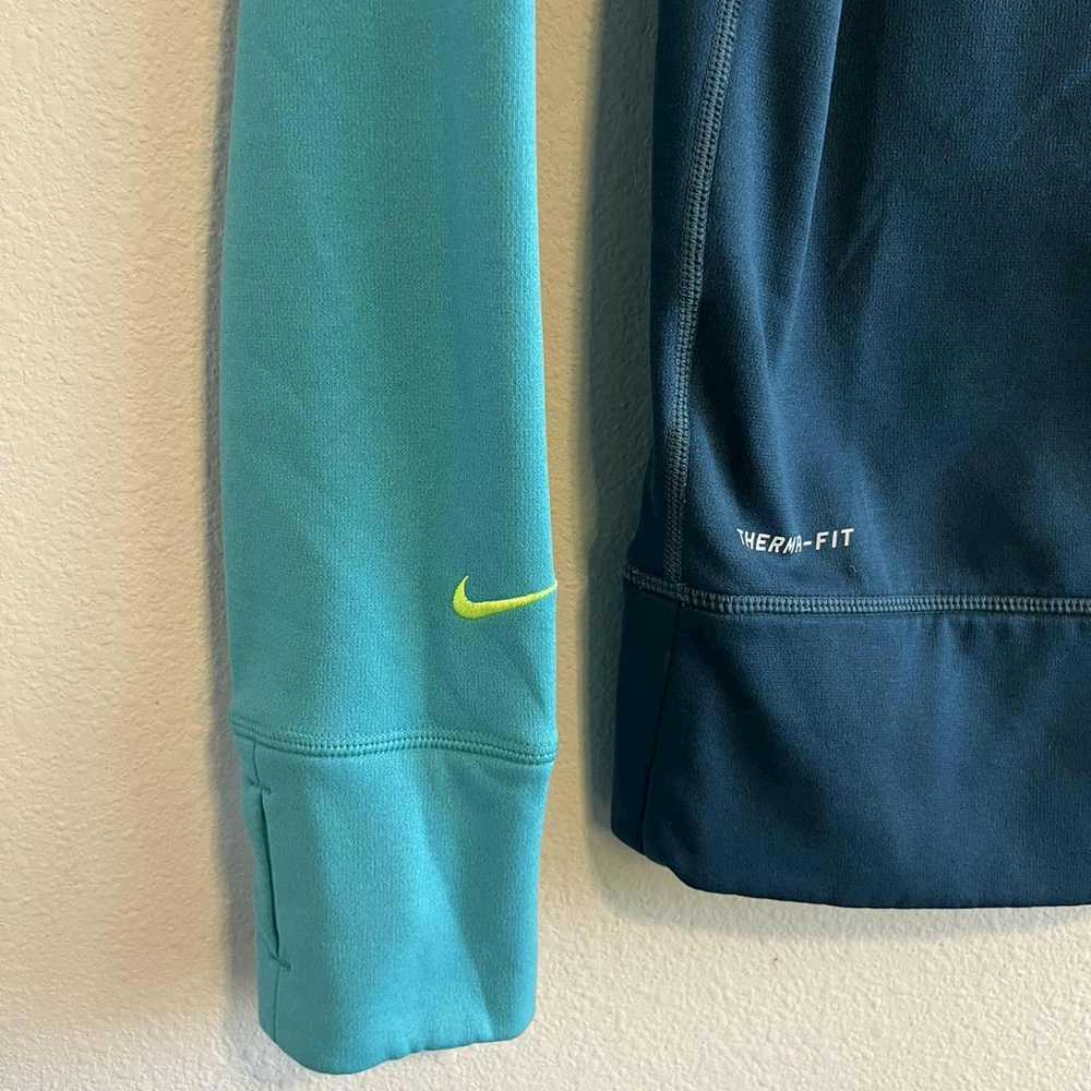 Nike Nike Therma Fit Blue And Neon Hoodie - image 5