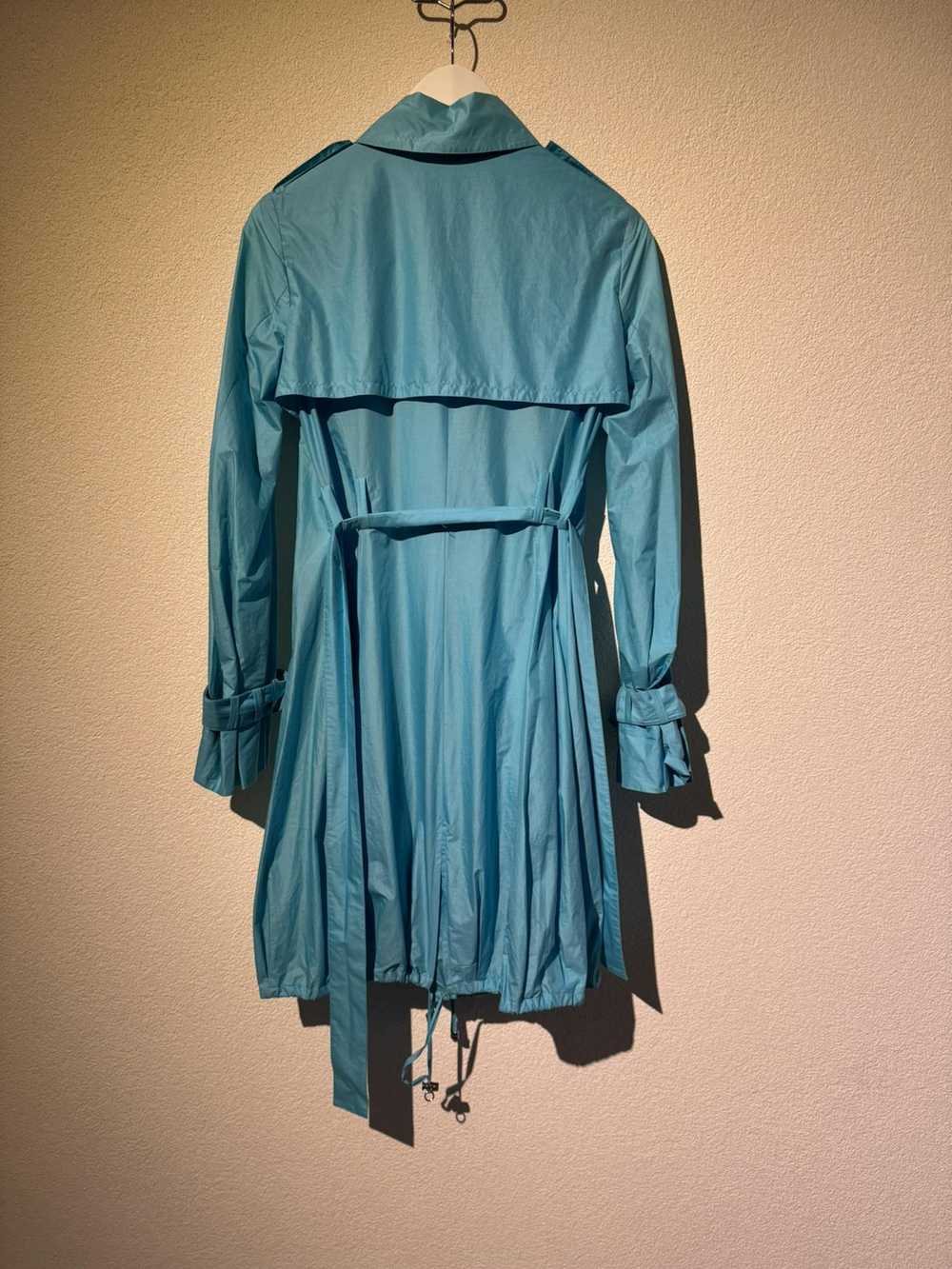 Celine Vintage Turquoise Celine trench coat in si… - image 5