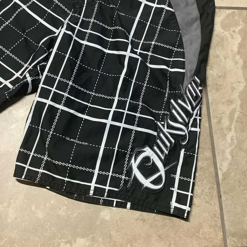 Quiksilver 🍒 BOARD SHORTS PLAID TRUNKS SWIM QUIC… - image 4