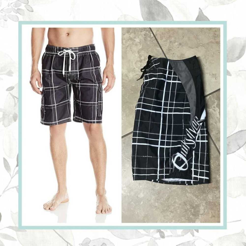 Quiksilver 🍒 BOARD SHORTS PLAID TRUNKS SWIM QUIC… - image 7