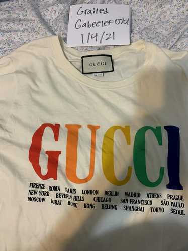 Gucci Gucci T-Shirt Rainbow Cities White - image 1