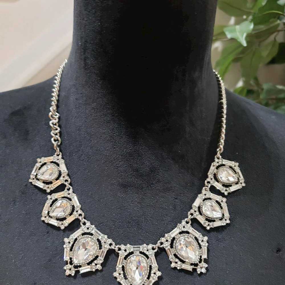 Other Fashion Rhinestone Silver Tone Statement Co… - image 2