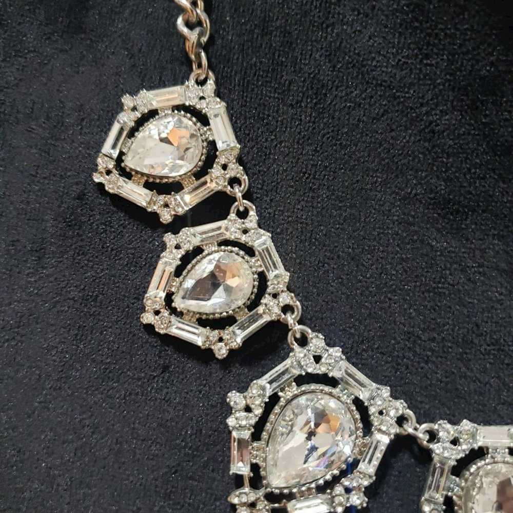 Other Fashion Rhinestone Silver Tone Statement Co… - image 5