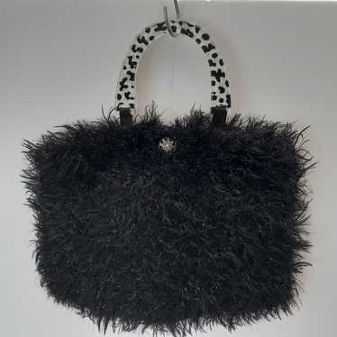 Vintage Y2K Fuzzy Handbag - image 1