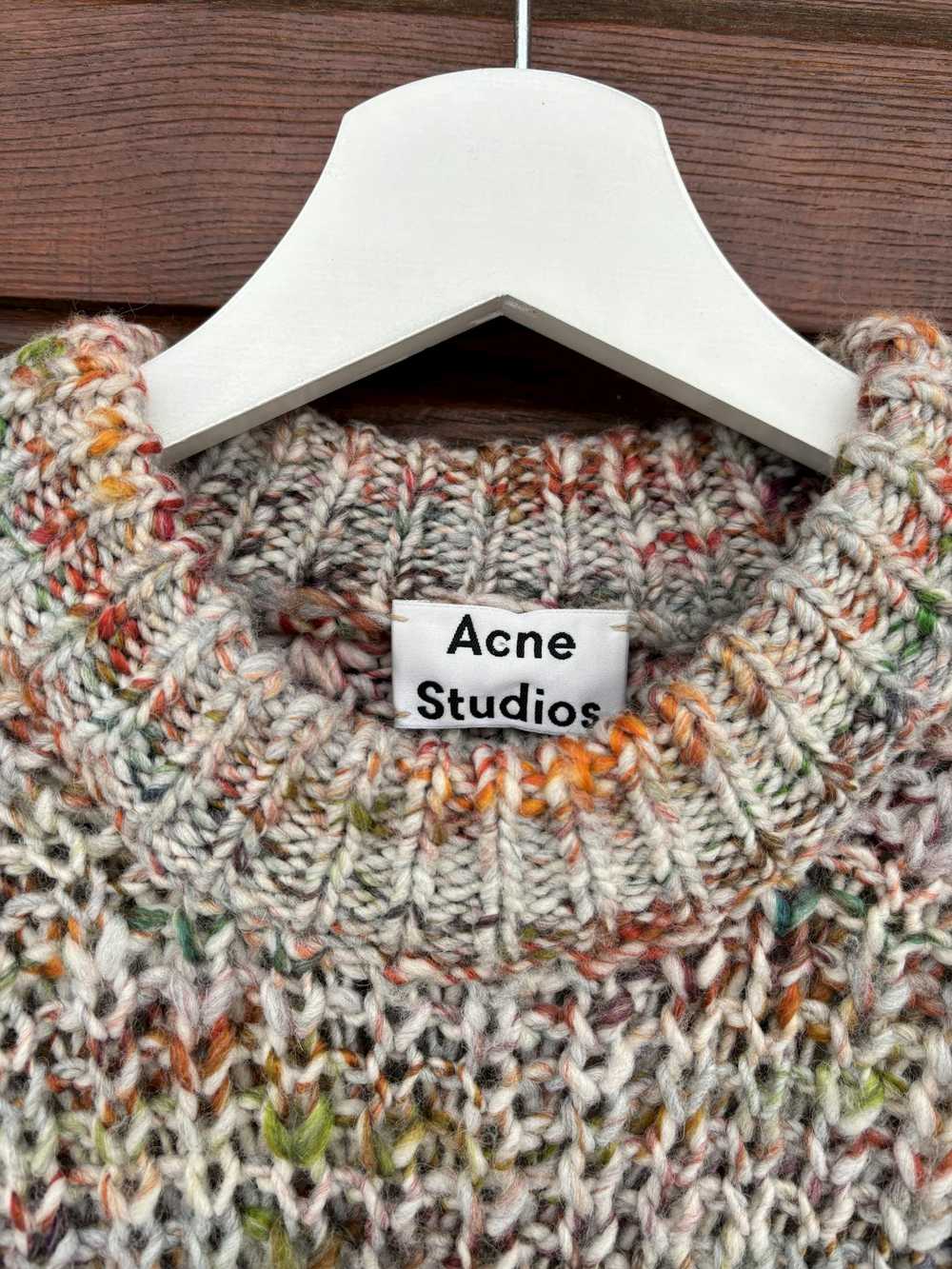Acne Studios Oversized PSS18 Zora Multi Knit Chun… - image 5
