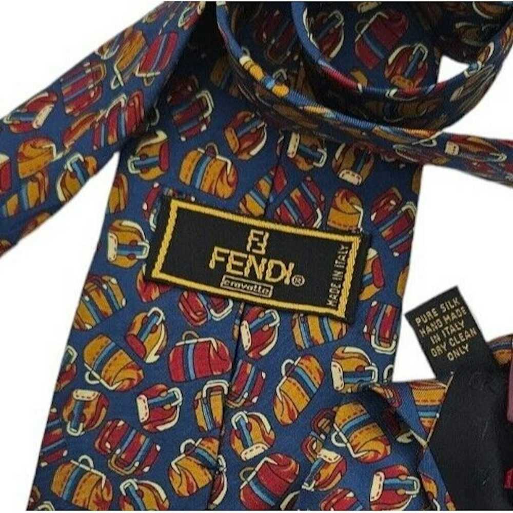 Fendi FENDI Bags Silk Tie HANDMADE ITALY 59"/ 3.7… - image 2