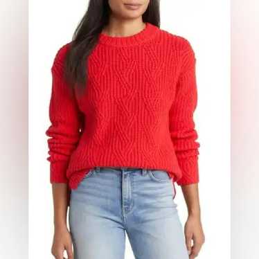 Other CASLON Red Chunky Knit Sweater