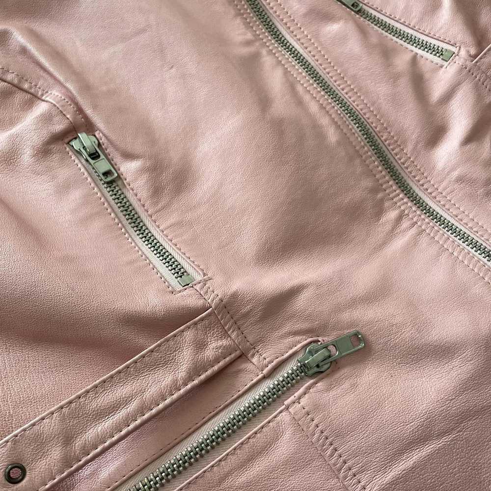 Leather Jacket VINTAGE TOGETHER PINK GENUINE LEAT… - image 5