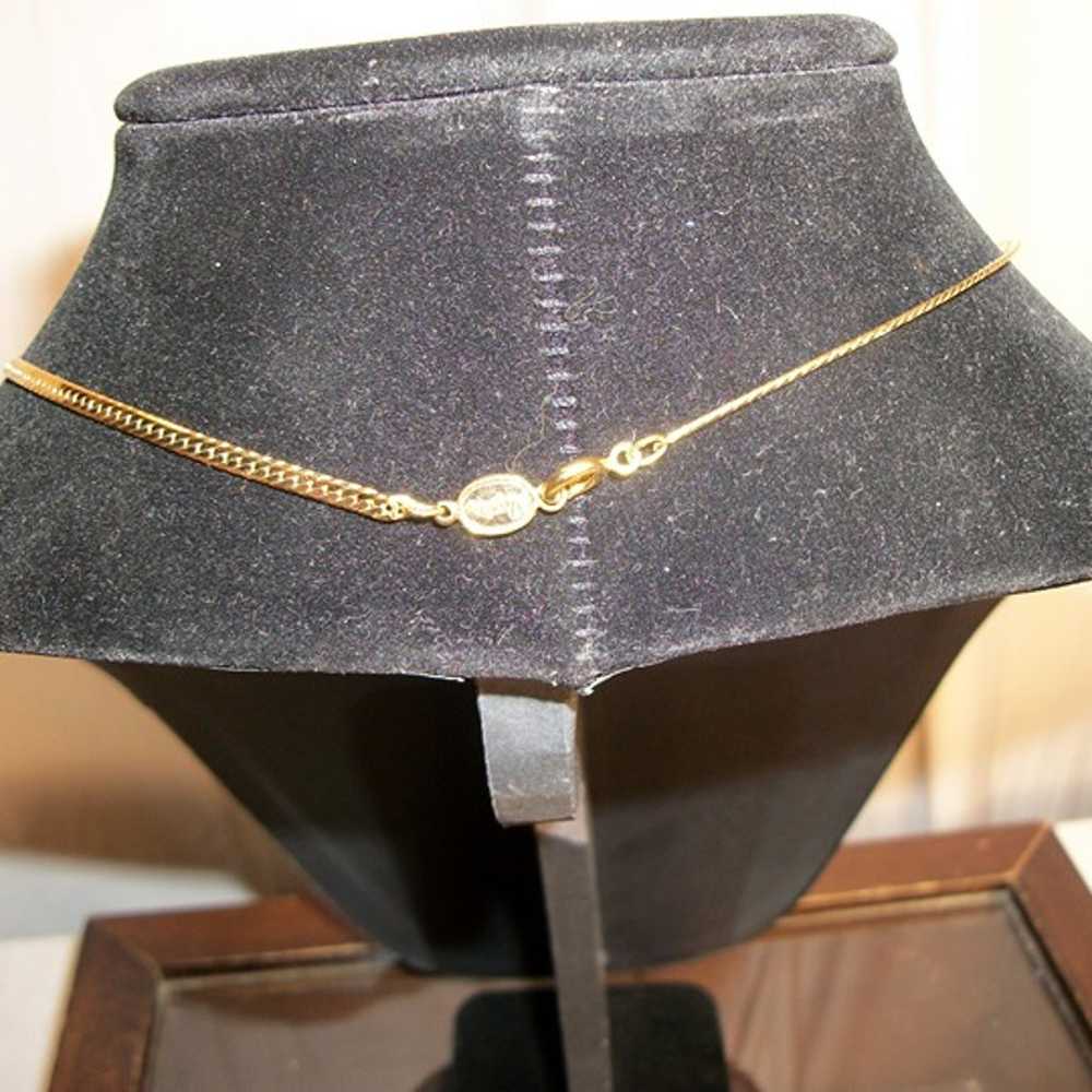 Vintage Necklace Napier Solitaire Rhinestone Pend… - image 3