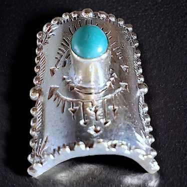 Spell & The Gypsy Collective Silver Turquoise Gem… - image 1